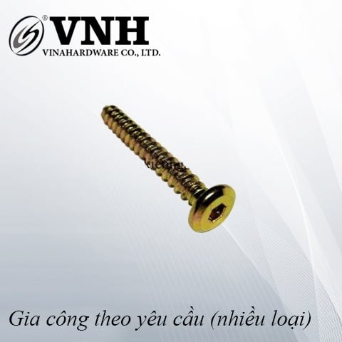 Vít gỗ lục giác chìm Vinahardware loại M5, M6, M7 bảy màu-VGLGC630