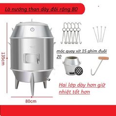 Lò than quay vịt quay thịt các loại ( 80cm )