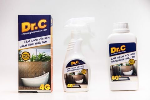 Dr.C 4G - Làm sạch vòi sen, vách kính nhà tắm