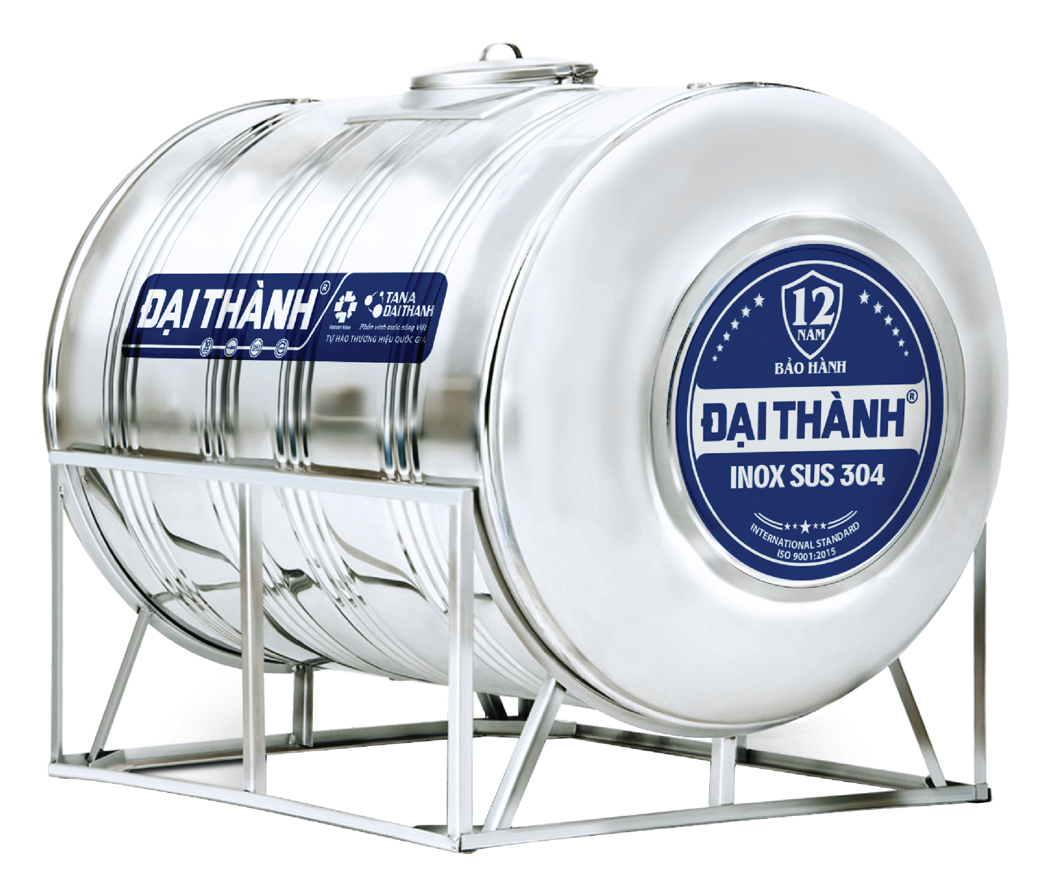 Bồn nước inox I2.500 Ngang(ϕ1420) - SUS 304