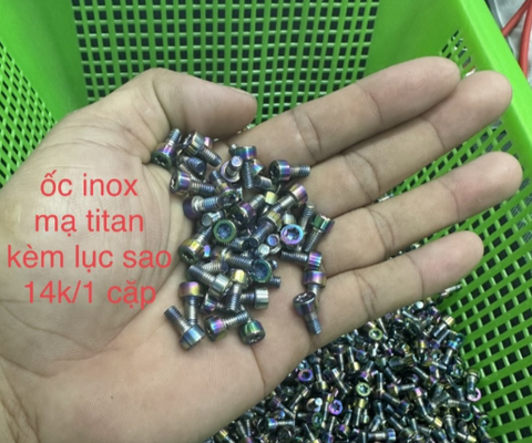  Ốc Inox M4*8 12mm mạ màu 