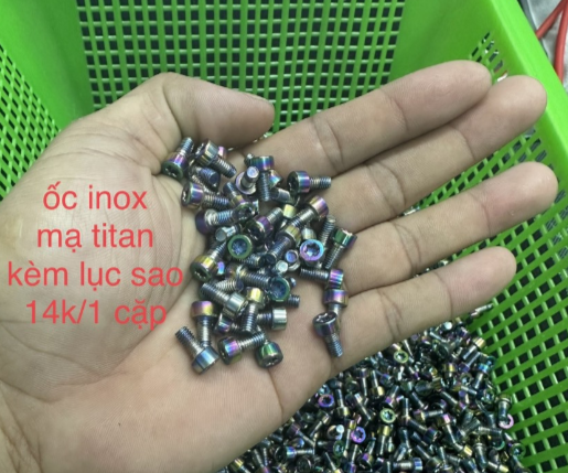 Ốc Inox M4*8 12mm mạ màu