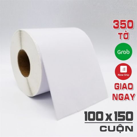  Cuộn 350 Tem nhiệt 100x150mm 50m 