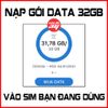 Nạp gói DATA DC500A 32GB vào SIM Mobifone đang dùng