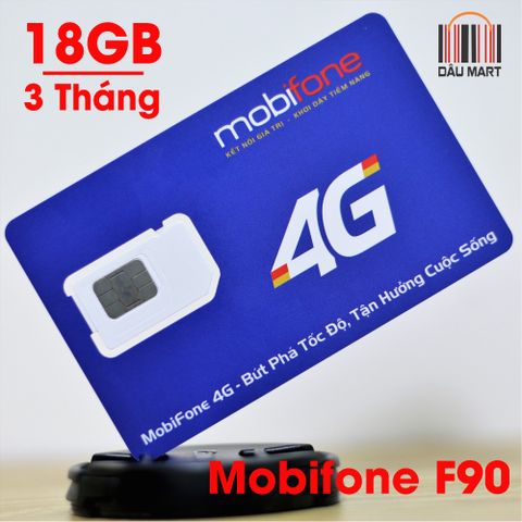  SIM 4G Mobifone F90 tặng 18GB/90 ngày Nghe Gọi SMS OK 