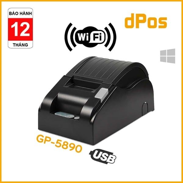 Máy in hóa đơn K58 Gprinter GP5890XIII USB + WIFI