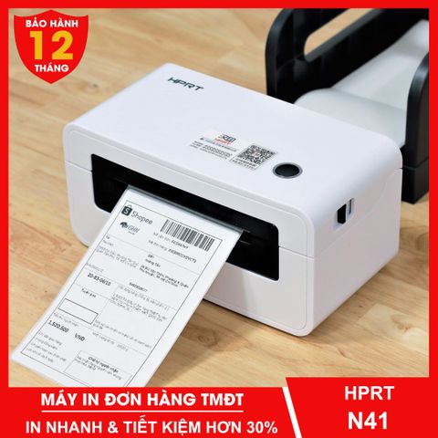  Máy in đơn hàng TMĐT HPRT N41 - Máy in đơn hàng Lazada Shopee Sendo Tiki GHTK VNPost 