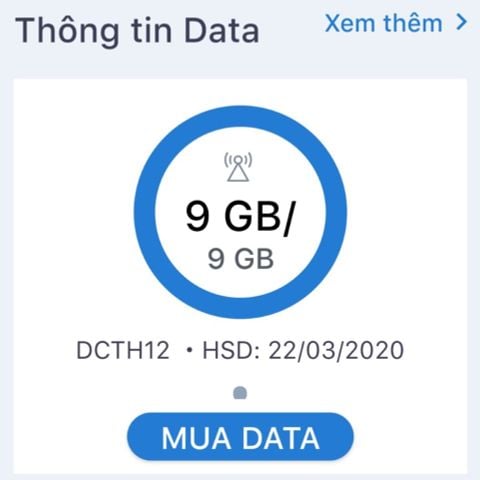  Nạp Gói DATA Mobifone Free 1 Năm Tặng 9GB/ Tháng 