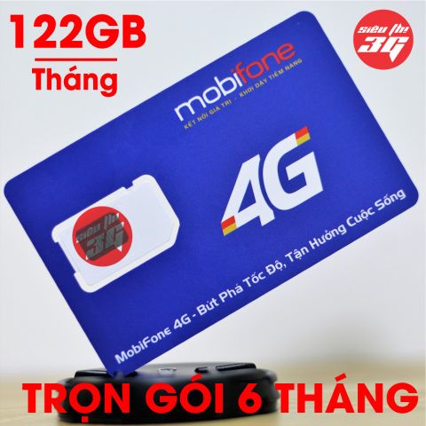  SIM 4G Mobifone Free 6 tháng với 122GB/Tháng 