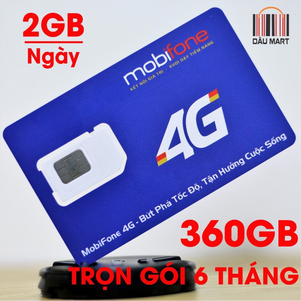 SIM 3G 4G Mobifone Trọn Gói 6 Tháng 360GB (2GB/Ngày)