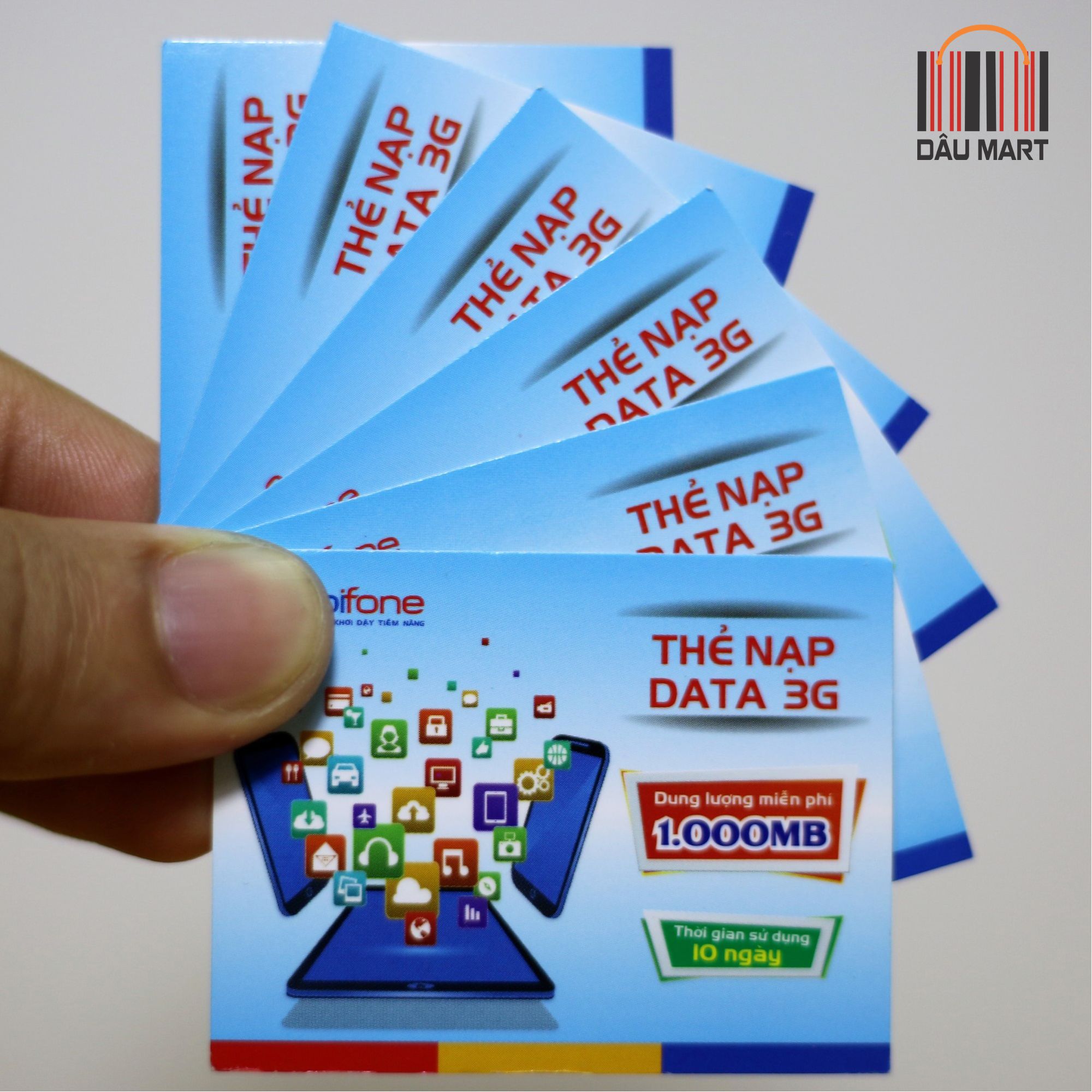 Thẻ Nạp DATA 3G Mobifone Tặng 1000MB Dùng Trong 10 Ngày