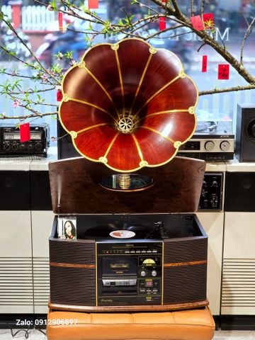  TỦ CỔ LOA KÈN: DENON GP S50 CAO CẤP, CHƠI 6 IN 1 