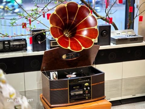  TỦ CỔ LOA KÈN: DENON GP S50 CAO CẤP, CHƠI 6 IN 1 