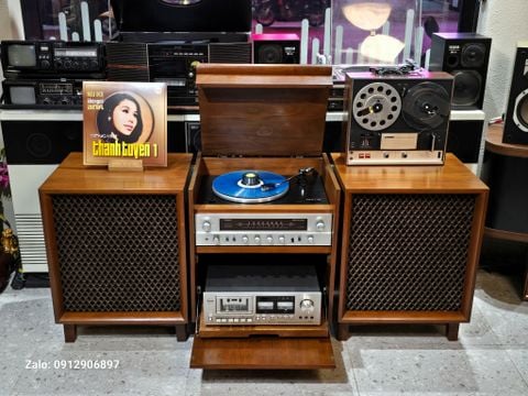  TỦ ĐÀI ĐĨA THAN: SANSUI APS 1200M NÉT ĐẸP CỔ KÍNH 