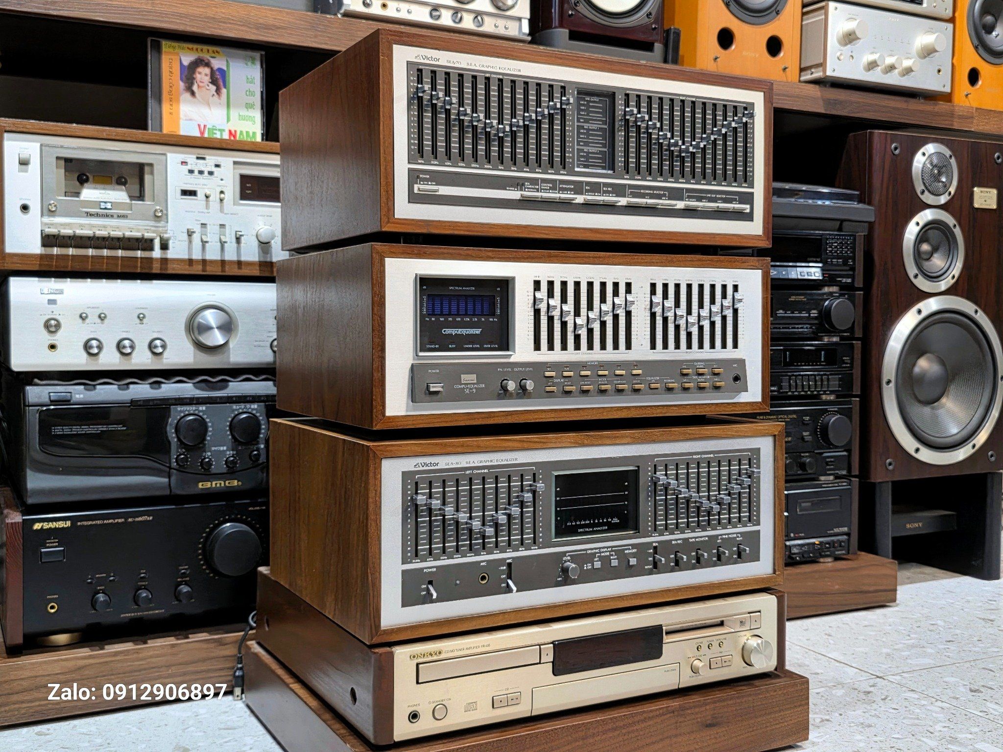 BỘ 3 EQ NHẬT HUYỀN THOẠI: VICTOR SEA 80, SEA 70, SANSUI SE 9