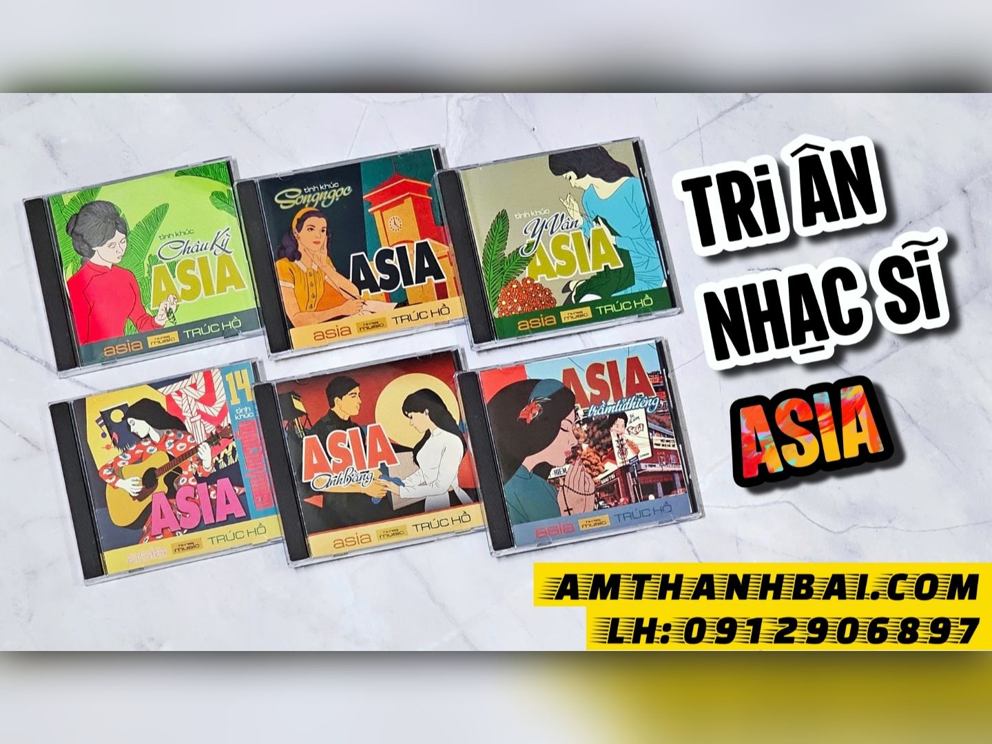 COMBO ĐĨA TEST 24: BỘ 6 ALBUM TRI ÂN CÁC NHẠC SĨ CỦA ASIA