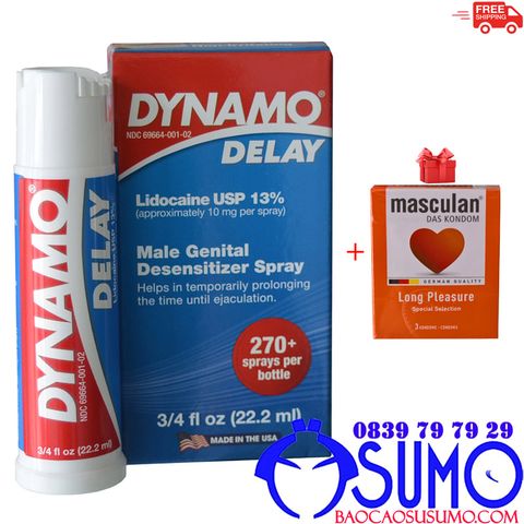 Dynamo Delay 22.2ml chinh hang ho tro keo dai thoi gian chong xuat tinh som cho nam