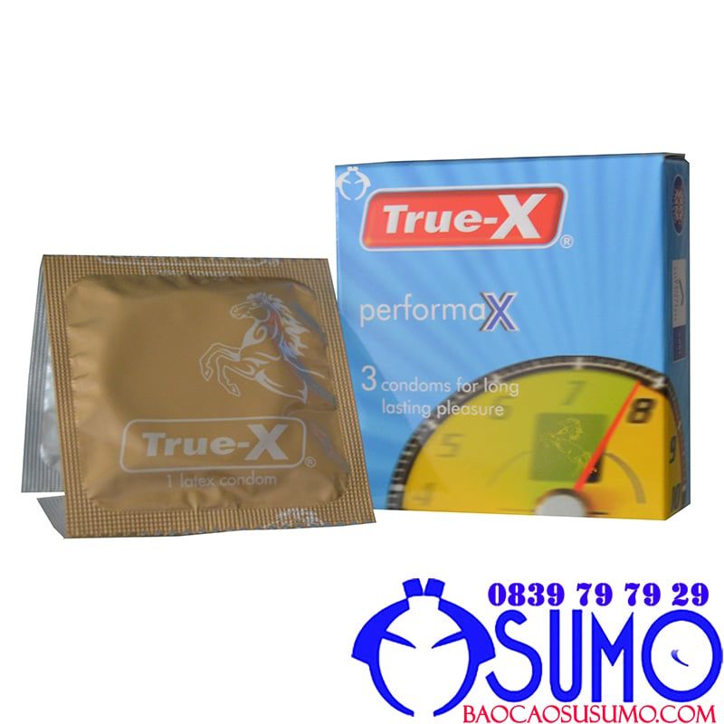 Bao cao su True-X PerformaX kéo dài thời gian cho nam hộp 3 chiếc