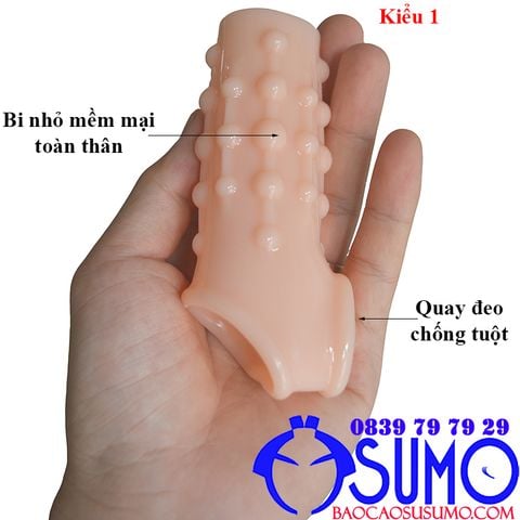 Bao don khuc silicone Shi niuniu mau da gan gai bi co quay deo cho nam 