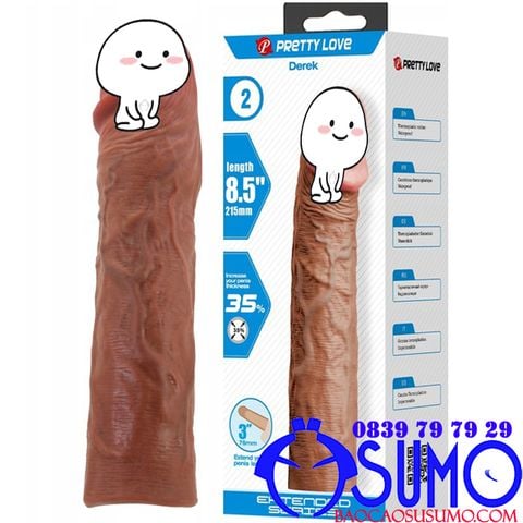 Bao don silicone Pretty Love Derek sieu to mau da nau dai them 76mm chinh hang cho nam