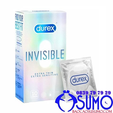 Bao cao su Durrex invisible Extra Sensitive sieu mong 10s Shop Sumo Can Tho 0839797929