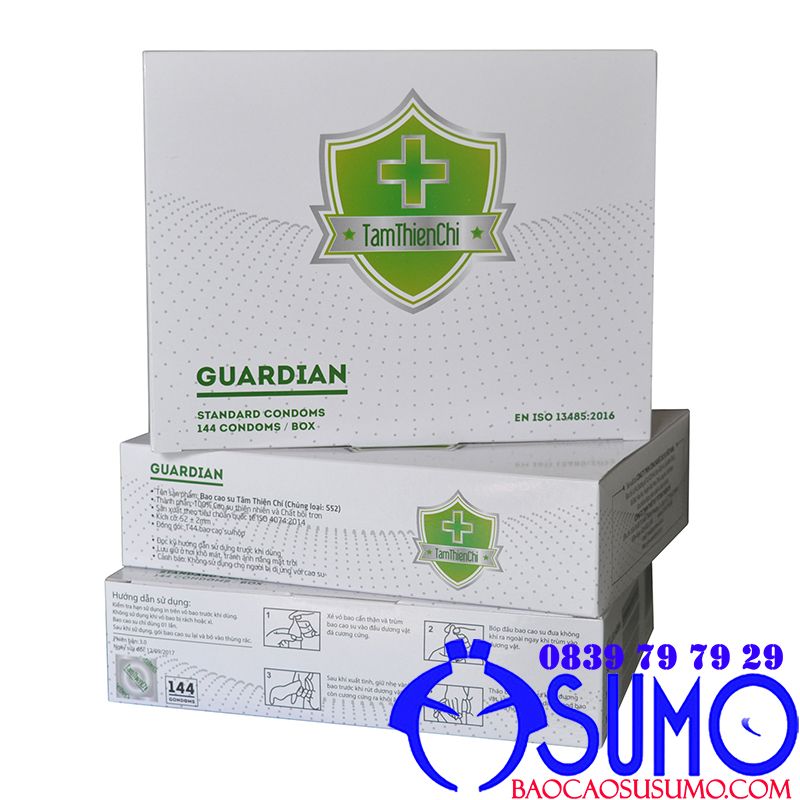 Bao cao su Tâm Thiện Chí Guardian chính hãng dành cho nhà nghĩ khách sạn hộp 144 chiếc