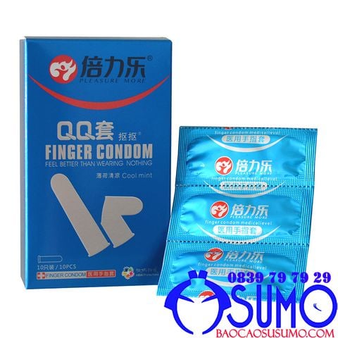 Bao cao su đeo ngon tay QQ finger condom bac ha Shop Sumo 0839797929
