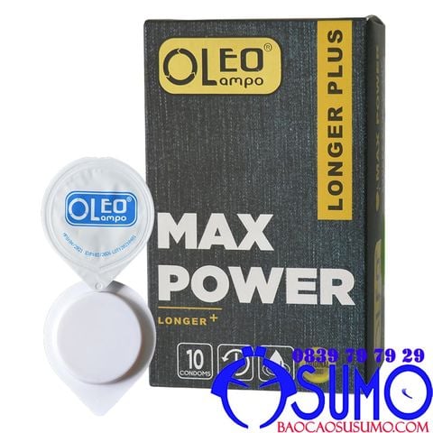 Bao cao su Oleo Lampo Max Power chính hãng gai nổi kéo dài thời gian hộp 10 cái