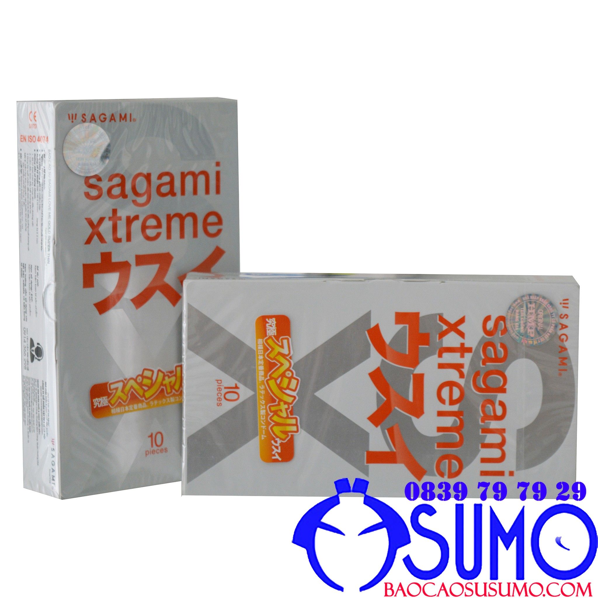 Bao cao su Sagami Xtreme Super Thin siêu mỏng trơn ôm sát hộp 10 chiếc