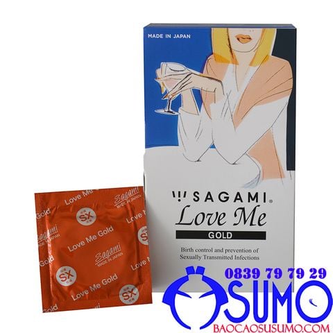 Bao cao su Sieu mong tron truyen thong Sagami Love me Gold Blue Box Shop Sumo 0839797929