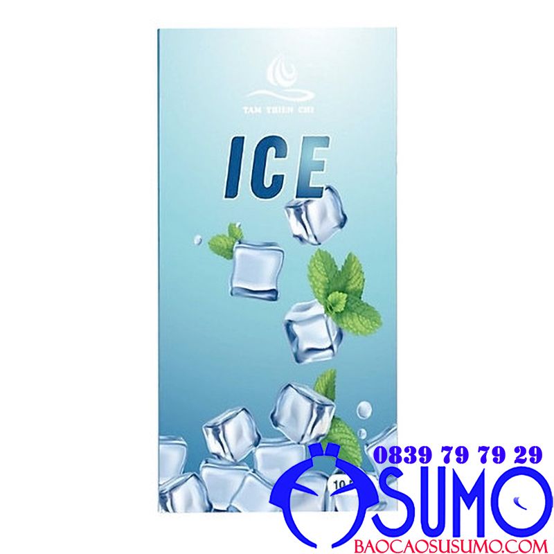 Bao cao su Tâm thiện chí Ice mát lạnh bạc hà hộp 10 chiếc