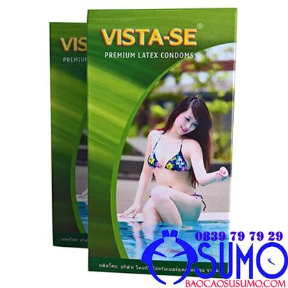 Bao cao su Vista-Se bao trơn truyền thống hộp 10 chiếc