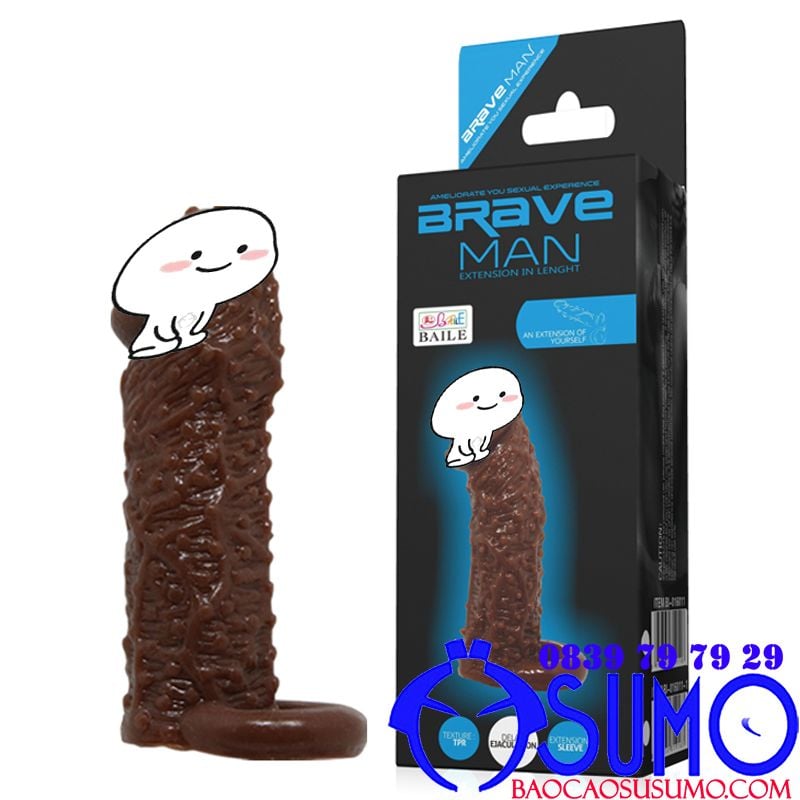 Bao đôn dên Brave man quay đeo da nâu tăng thêm 4cm cho nam