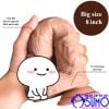 Dương vật giả Yeain không rung đế hít màu da mềm mại size to 8 inch