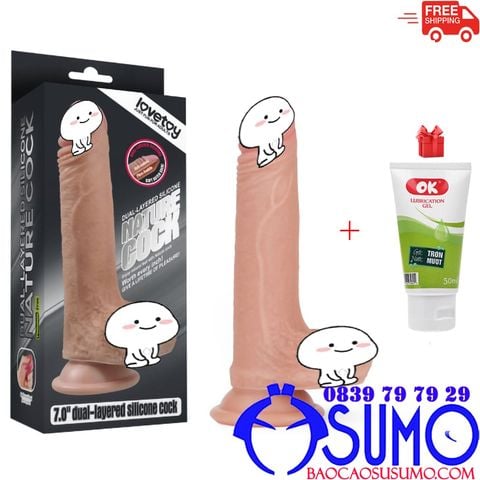 Duong vat gia Lovetoy silicone sieu mem cao cap khong rung de hit 7inch