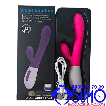 Dương vật giả Violet Emotion 30 chế độ rung pin sạc dành cho nữ