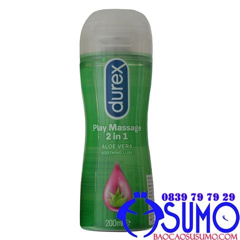  Gel Durex Play Massage 2in1 Aloe Vera chai 200ml bôi trơn và massage toàn thân 