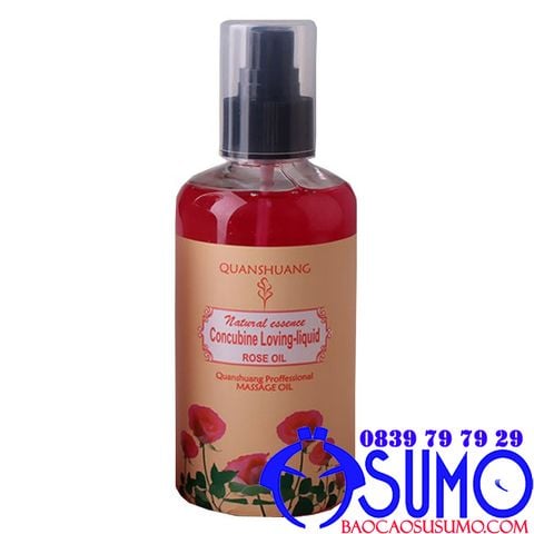 Gel massage toàn thân hương hoa hồng thơm mát Quanshuang Rose Oil 220ml