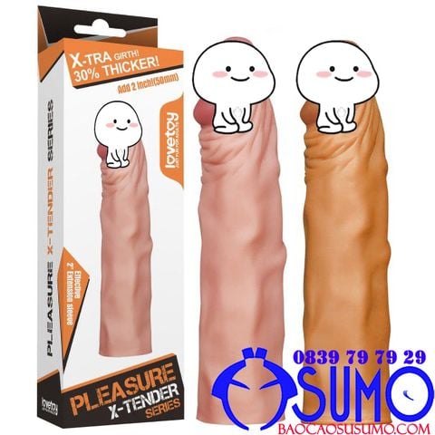 Bao đôn dên silicone cao cấp Lovetoy Pleasure X-Tender Series trơn dài thêm 5cm mẫu 2