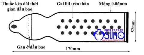 Bao cao su OleoLampo 4in1 Long Shock gai gai nham keo dai thoi gian cho nam 