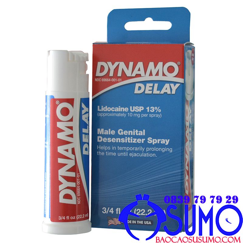 Dynamo Delay 22.2ml chai xịt kéo dài thời gian cao cấp cho nam