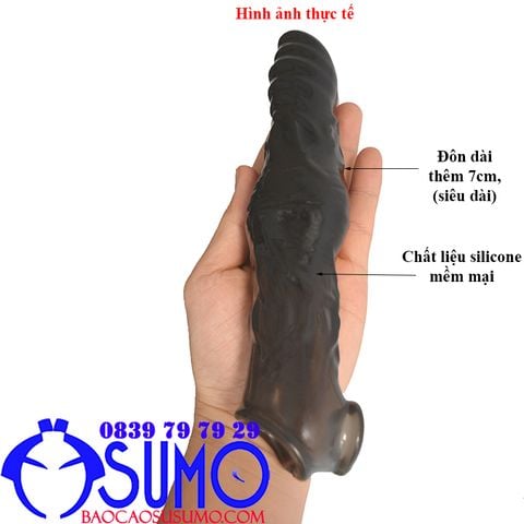 Bao don den silicone Shiniuniu Wolf's Fang nanh soi quay đeo dai them 7cm sieu dai 