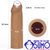Bao đôn dên silicone cao cấp Lovetoy không tuột quy đầu dài thêm 38mm màu da nâu sậm