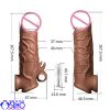 Bao đôn dên silicone Yeain Lock Love God of War có rung màu dau quay đeo siêu mềm