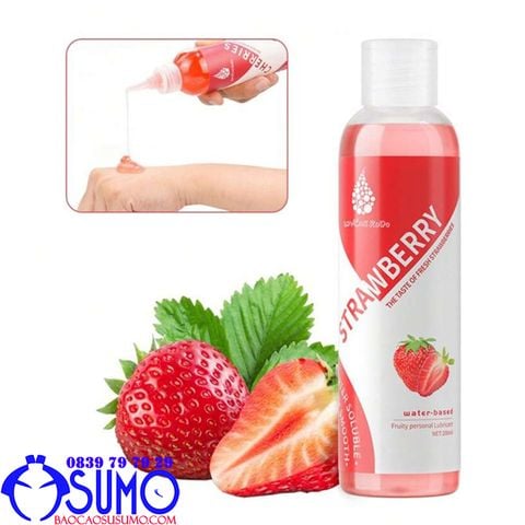 Gel boi tron Lovcae rodo Strawberry 200ml thom diu nhe chinh hang Can Tho 0839797929 