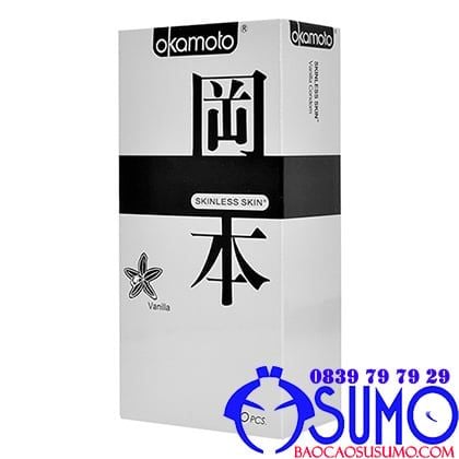 Bao Cao Su Okamoto Vanilla hương vani dịu nhẹ hộp 10 chiếc