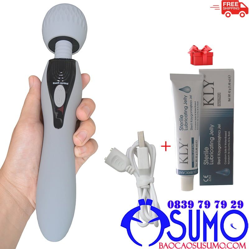 Chày rung massage cao cấp 2 đầu Gusdun Gentleman Av Stick pin sạc chính hãng