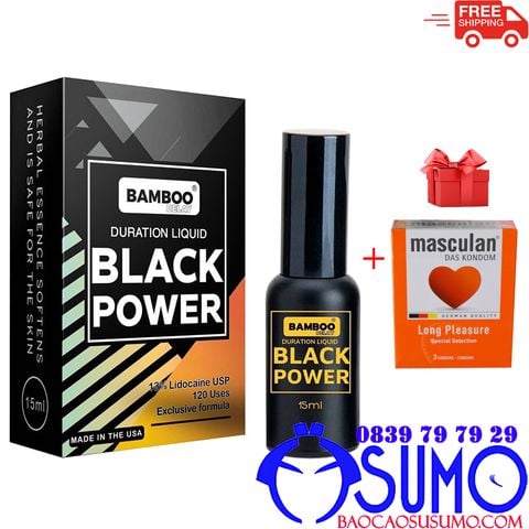 Xit keo dai thoi gian Bambo delay Black Power 15ml chinh hang