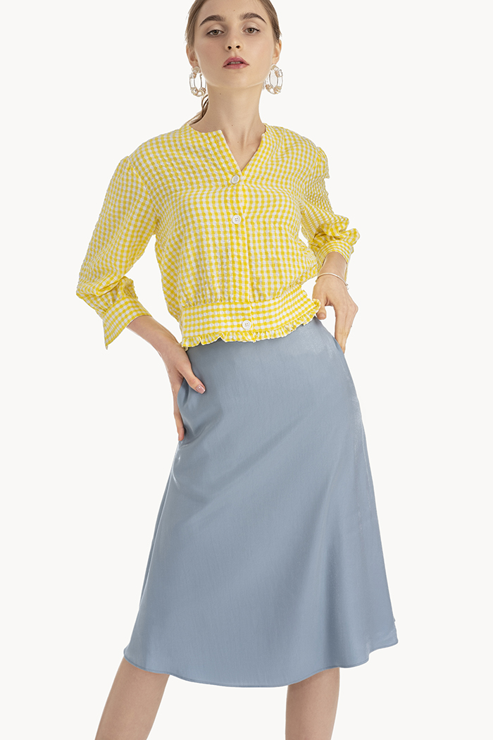 Váy midi xoè nhẹ