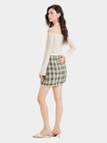  Váy mini tweed form A phối viền 